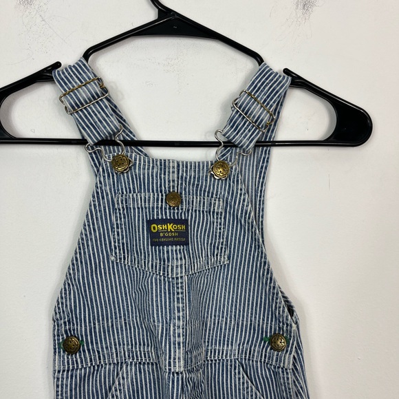 Vintage Oshkosh B’Gosh Hickory Striped Overalls Sz 10 - Picture 3 of 11